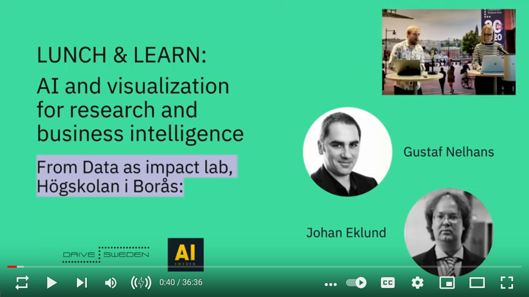 Film AI Sweden/Drive Sweden Lunch and Learn från Lindholmen Science Park 